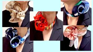 6 چیدمان ازگل های زیبا تا زیبا! آموزش ساخت گل با روسری 6 روش