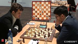 مسابقات شطرنج - مگنوس کارلسن مقابل علیرضا فیروزجا