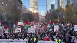 تظاهرات مردمی در تورنتو کانادا در حمایت از غزه 