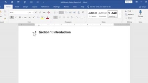 Creating a Table of Contents in Microsoft Word