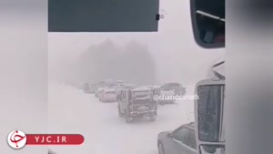 مسدود شدن جاده‌های روسیه در اثر یخبندان بی‌سابقه
