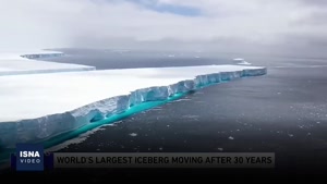 حرکت عظیم‌ترین کوه یخی دنیا بعد از ۴۰ سال