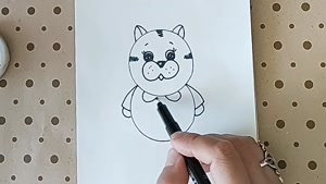آموزش نقاشی به کودکان / گربه 