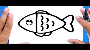 آموزش نقاشی به کودکان / ماهی