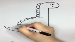 آموزش نقاشی به کودکان نقاشی دایناسور