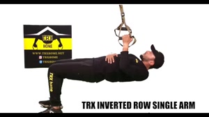 آموزش تی ار ایکس TRX INVERTED ROW SINGLE ARM LEVEL 1 -TRXHOM