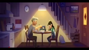 کلیپ زیبا انیمیشنی برای روز پدر / تبریک روز بابا