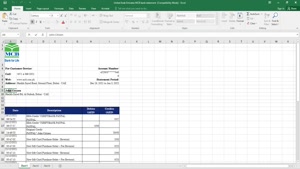 UAE MCB BANK STATEMENT, EXCEL AND PDF TEMPLATE