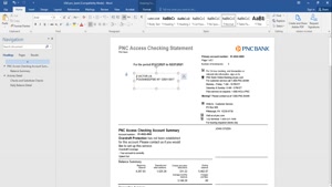 USA PNC BANK STATEMENT TEMPLATE IN WORD AND PDF FORMAT, 2 PA
