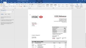 UNITED KINGDOM HSBC BANK STATEMENT TEMPLATE IN WORD AND PDF 