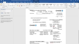 USA CHASE BANK MASTERCARD CARD STATEMENT EASY TO FILL TEMPLA