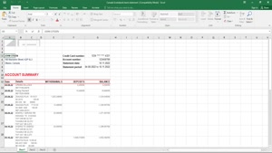 CANADA SCOTIABANK BANK STATEMENT EXCEL AND PDF TEMPLATE