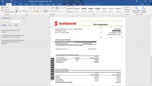 CHILE SCOTIABANK STATEMENT TEMPLATE IN WORD AND PDF FORMAT 