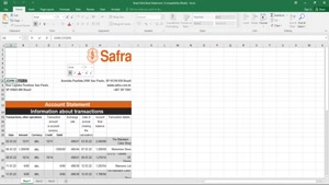 BRAZIL SAFRA BANK STATEMENT TEMPLATE IN EXCEL AND PDF FORMAT