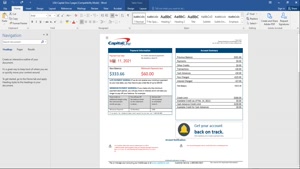 USA CAPITAL ONE BANK STATEMENT TEMPLATE IN WORD AND PDF FORM