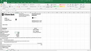 USA CITIZENS BANK STATEMENT TEMPLATE IN EXCEL AND PDF FORMAT