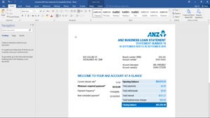 AUSTRALIA ANZ PROOF OF ADDRESS BANK STATEMENT TEMPLATE