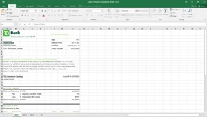 CANADA TD BANK STATEMENT EASY TO FILL TEMPLATE  