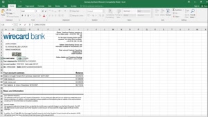 GERMANY ASCHHEIM WIRECARD BANK STATEMENT EASY TO FILL TEMPLA