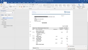 SINGAPORE DBS BANK STATEMENT TEMPLATE IN WORD AND PDF FORMAT