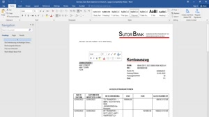 GERMANY SUTOR BANK STATEMENT, WORD AND PDF TEMPLATE, 2 PAGES