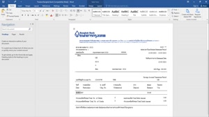 THAILAND BANGKOK BANK ACCOUNT STATEMENT TEMPLATE IN WORD AND