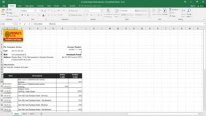 SRI LANKA PEOPLE’S BANK STATEMENT, EXCEL AND PDF TEMPLATE