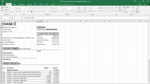 USA CHASE ACCOUNT STATEMENT EASY TO FILL TEMPLATE 
