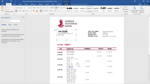 HAWAII HAWAII NATIONAL BANK STATEMENT WORD AND PDF TEMPLATE
