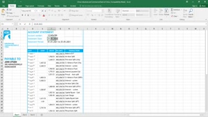 CHINA INDUSTRIAL AND COMMERCIAL BANK OF CHINA BANK STATEMENT