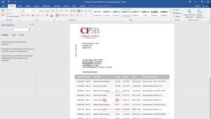 CANADA CFSB BANK STATEMENT, WORD AND PDF TEMPLATE