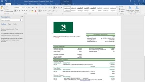 LESOTHO NEDBANK BANK STATEMENT TEMPLATE IN WORD AND PDF FORM