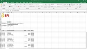 PHILIPPINES BANK OF THE PHILIPPINE ISLANDS BANK STATEMENT 