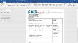 BRAZIL CAIXA BANK STATEMENT EASY TO FILL TEMPLATE