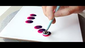 اموزش تکنیک نقاشی  شیب معکوس با دستمال مرطوب