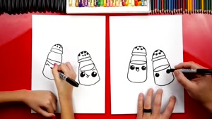 آموزش نقاشی کودکان "فلفل و نمکدون" 