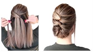 Updo آسان برای موهای کوتاه تا متوسط