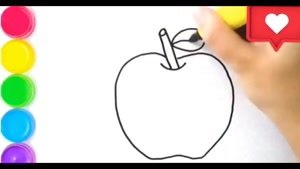 آموزشی نقاشی کودکان / سیب سفره هفت سین