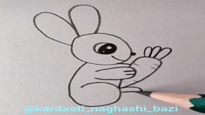 آموزش نقاشی فانتزی ساده خرگوش مخصوص کودکان 