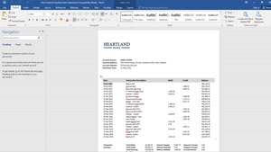 FAKE NEW ZEALAND HEARTLAND BANK STATEMENT TEMPLATE 
