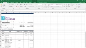 ANGOLA BANCO ECONOMICO BANK STATEMENT TEMPLATE IN EXCEL 