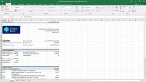 LIBERIA GLOBAL BANK STATEMENT EXCEL AND PDF TEMPLATE