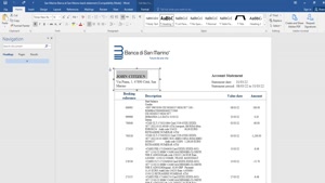 FAKE SAN MARINO BANCA DI SAN MARINO BANK STATEMENT TEMPLATE 