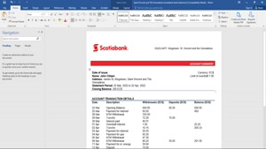 FAKE SAINT VINCENT AND THE GRENADINES SCOTIABANK BANK PROOF 