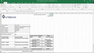 AZERBAIJAN AFBBANK BANK STATEMENT TEMPLATE IN EXCEL AND PDF 