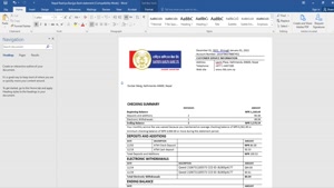 FAKE NEPAL RASTRIYA BANIJYA BANK BANK STATEMENT TEMPLATE 