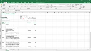 FINLAND ALAND BANK STATEMENT EXCEL AND PDF TEMPLATE
