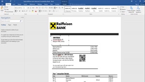 FAKE SERBIA RAIFFEISEN BANK STATEMENT TEMPLATE 