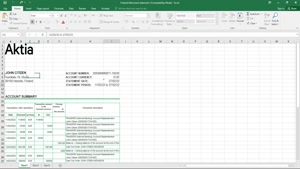 FINLAND AKTIA BANK STATEMENT EXCEL AND PDF TEMPLATE