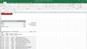 MALTA AKBANK BANK STATEMENT EXCEL AND PDF TEMPLATE